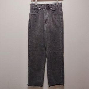 Glassons Faded Black Wide Leg Denim Jeans 10